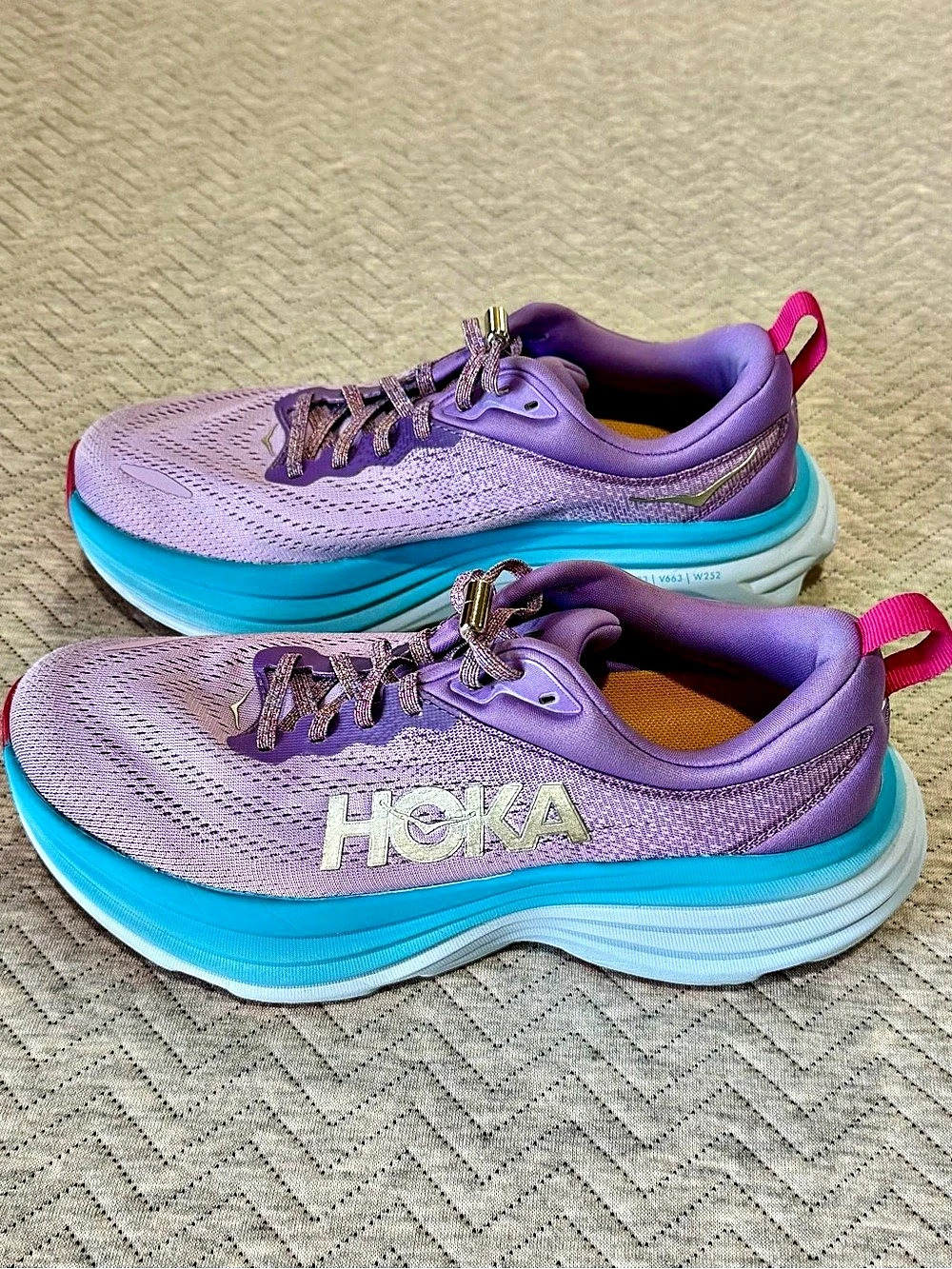 HOKA Bondi 8 Women's Purple & Blue Athletic Shoes